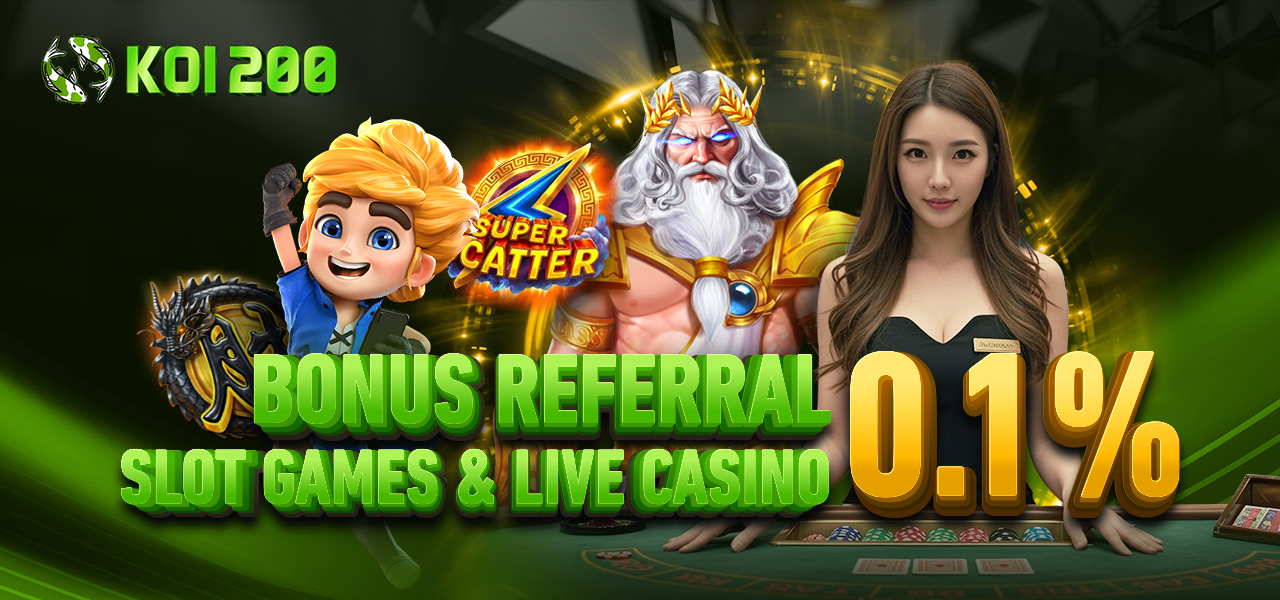 BONUS REFFERAL SLOT GAMES & LIVE CASINO 0.1%